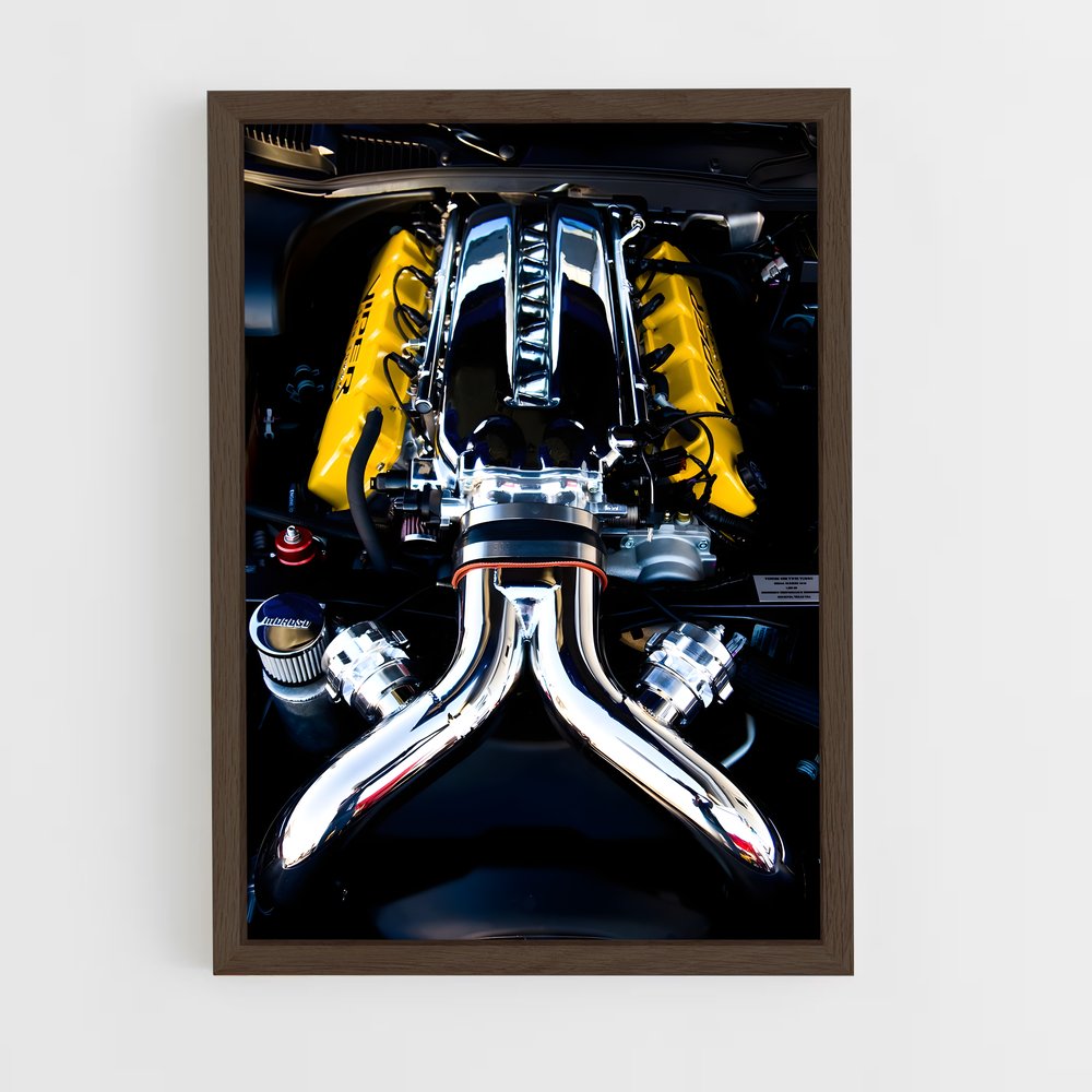 Poster Moteur Jaune – affiche Dodge (vue 5)